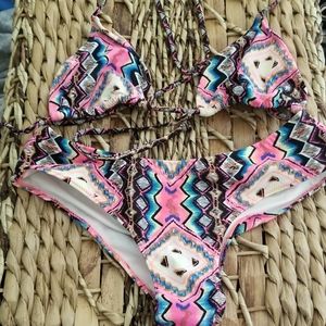 Small Volcom cheeky surf bikini
